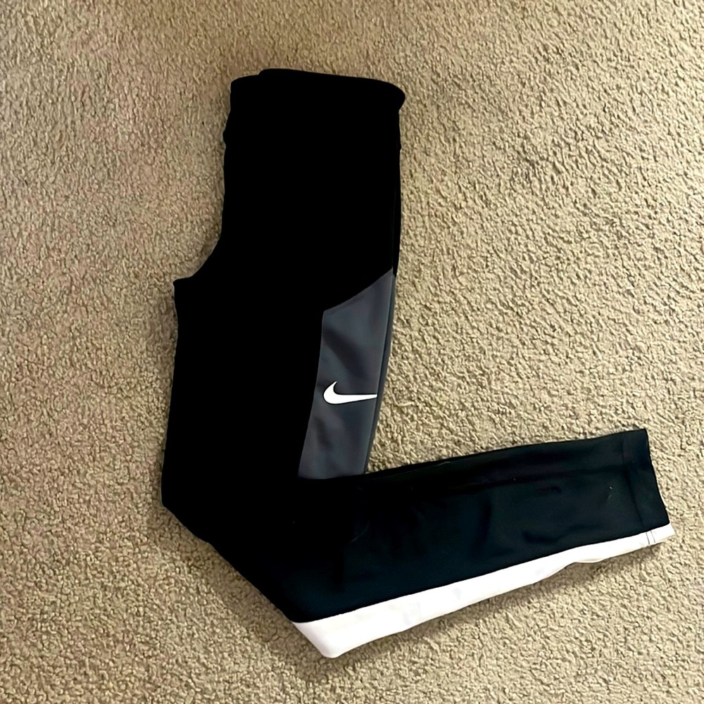 Nike leggings black gray and white workout
